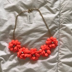 Jcrew Factory coral flower statement necklace